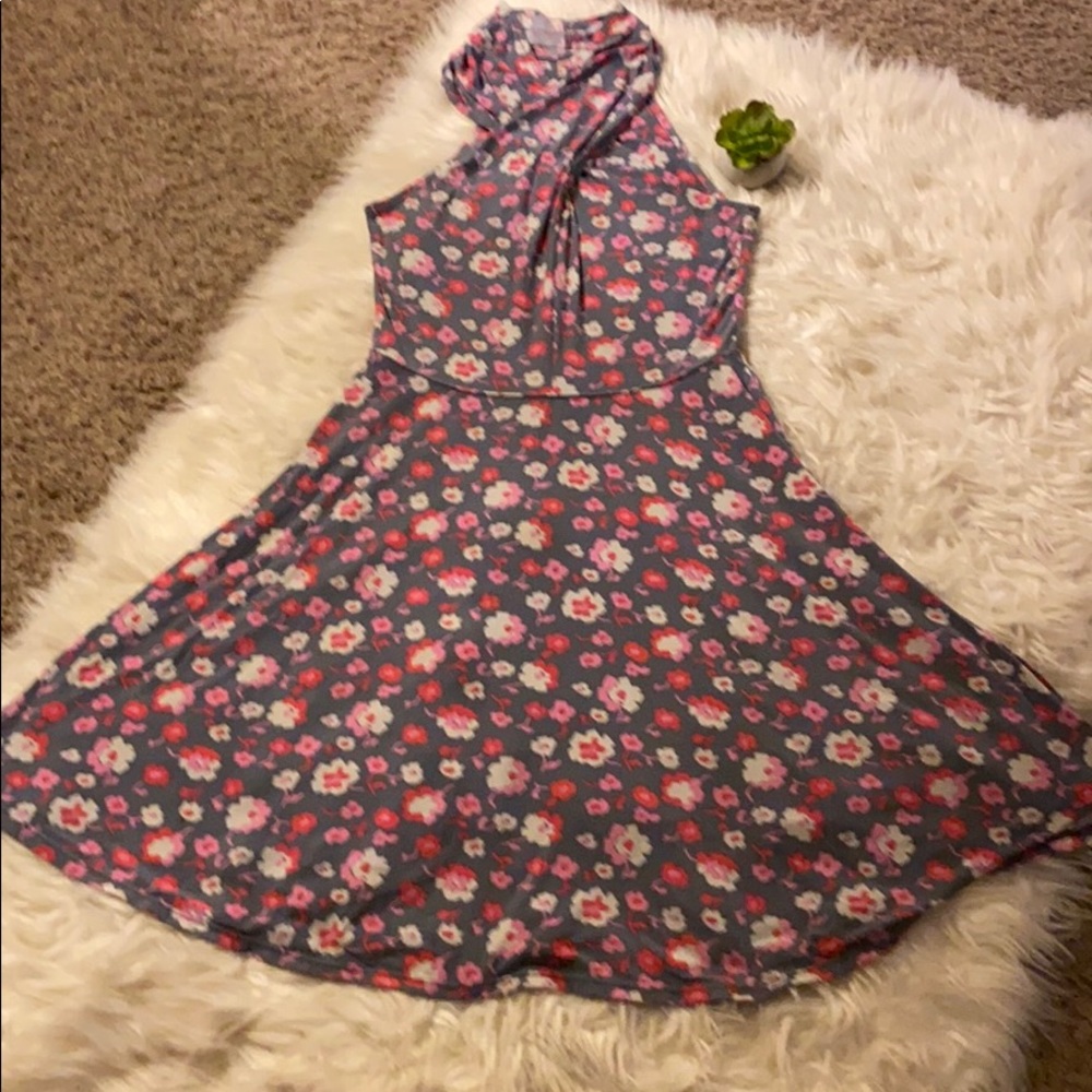 Free People gray floral dress